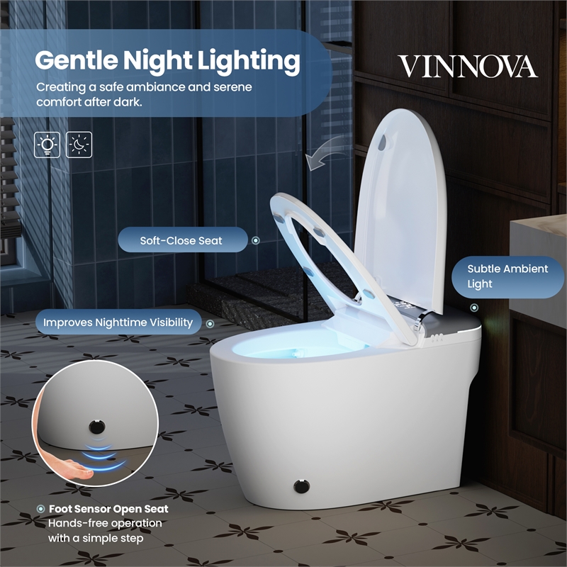 Madrid Smart Bidet Toilet with Auto Open & Close Lid/ Foot Sensor Operation
