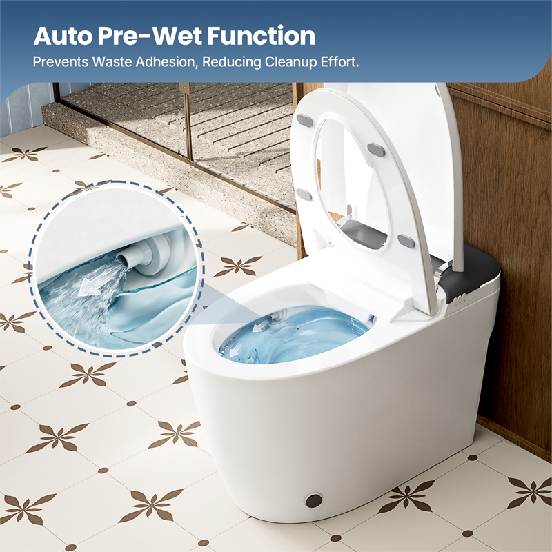 Madrid Smart Bidet Toilet with Auto Open & Close Lid/ Foot Sensor Operation