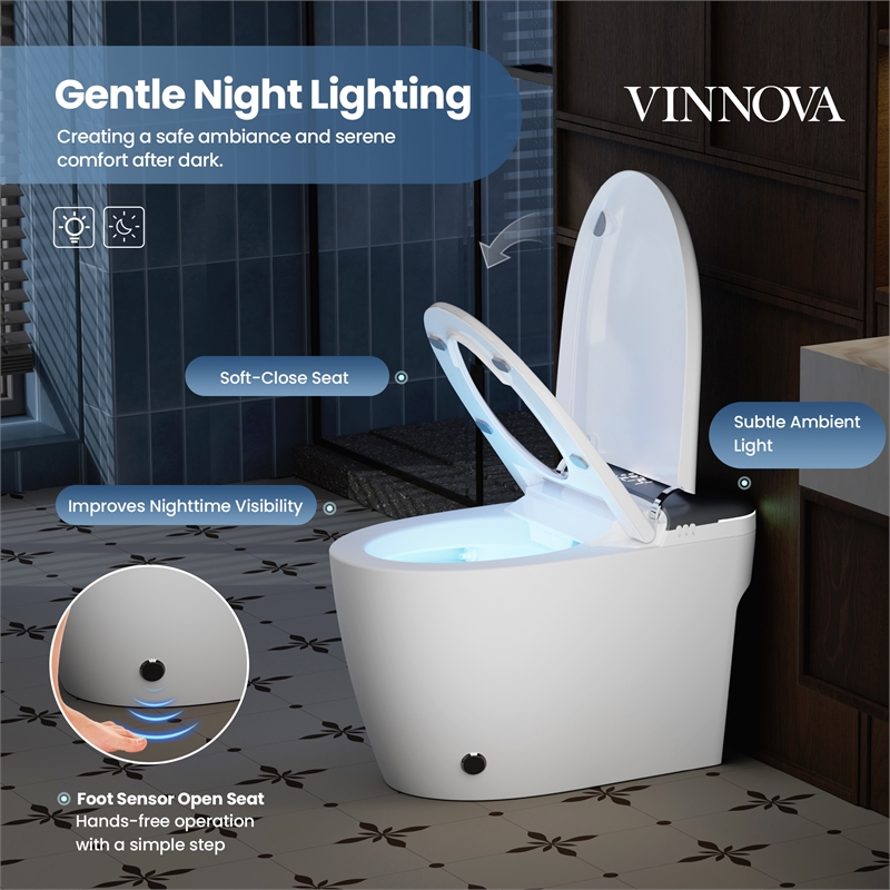 Madrid Smart Bidet Toilet with Auto Open & Close Lid/ Foot Sensor Operation