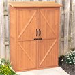 Leisure Season Multi Compartment Wood Storage Cabinet in Medium Brown