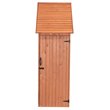 Leisure Season Multi Compartment Wood Shed with Drop Table in Medium Brown