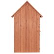 Leisure Season Multi Compartment Wood Shed with Drop Table in Medium Brown