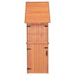 Leisure Season Multi Compartment Wood Shed with Drop Table in Medium Brown