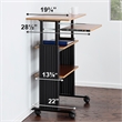 Safco MUV Stand-Up Adjustable Height Computer Workstation in Cherry