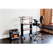 Safco MUV Stand-Up Adjustable Height Computer Workstation in Cherry