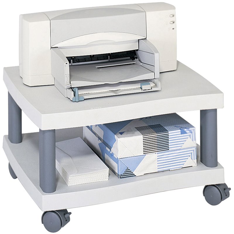Safco Underdesk Wave Printer Stand in Gray