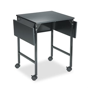 Safco Machine Stand with Drop Leaves in Black