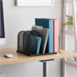 Safco Onyx Black Steel Metal Mesh Desk Organizer with 5 Upright Sections