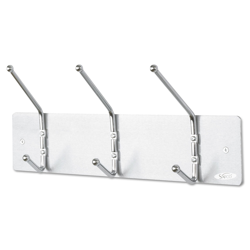 Safco 3 Hook Wall Coat Rack (Set of 12)