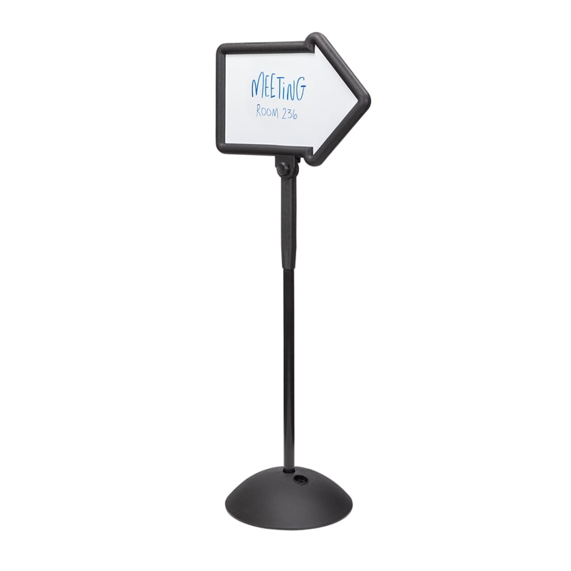 Safco Write Way Directional Arrow Sign Magnetic Dual-Sided Dry Erase Board Black