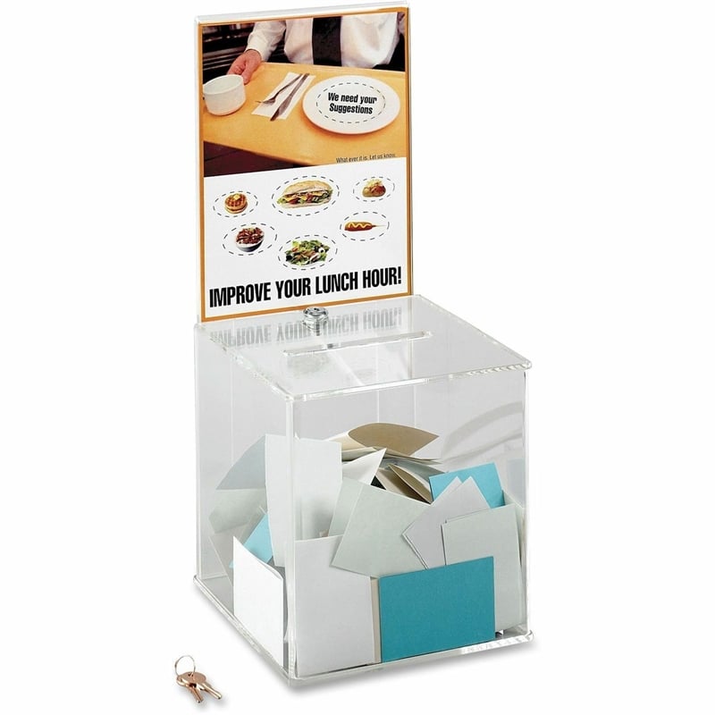 Safco Large Acrylic Collection Boxes