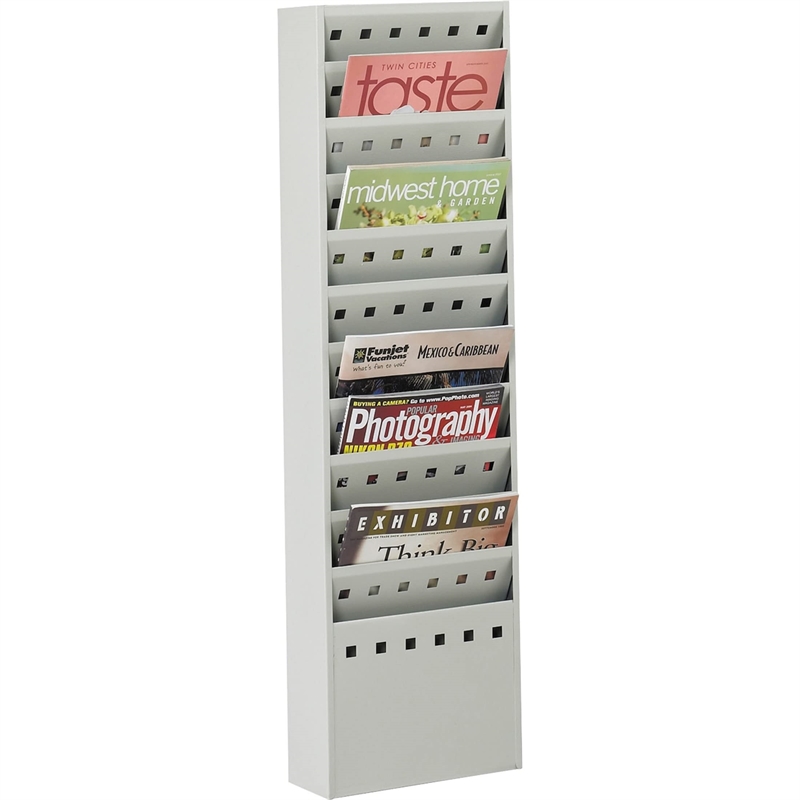 Safco 11-Pocket Steel Magazine Rack