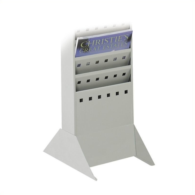 Safco Steel Magazine Rack Base in Gray
