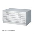 Safco 5 Drawer Small Metal Flat Files Cabinet in Light Gray