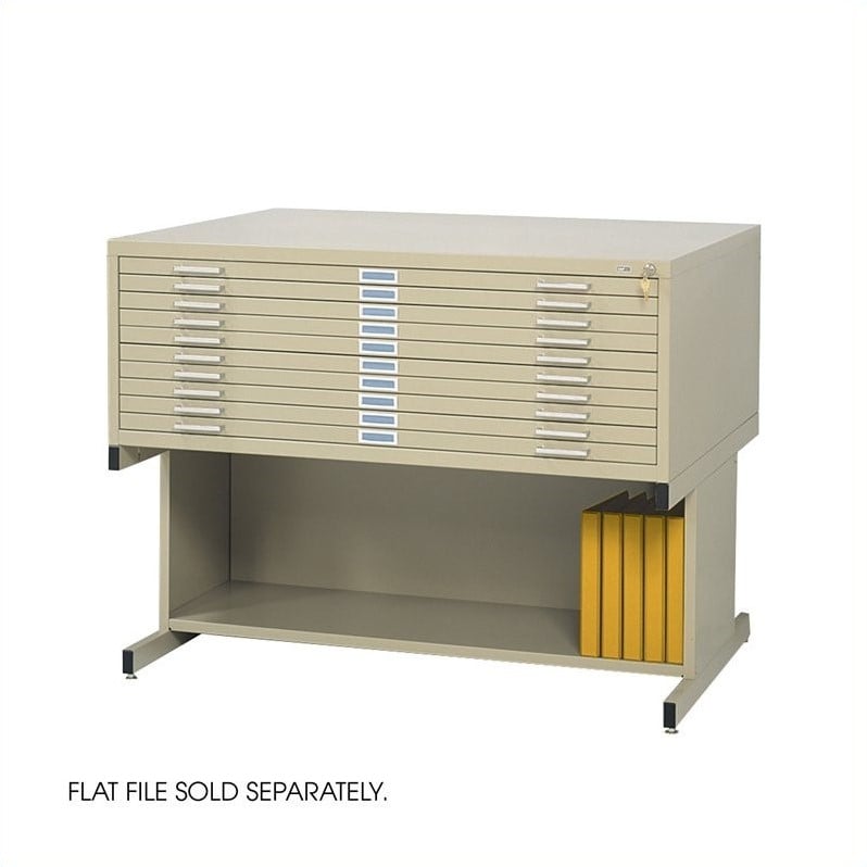 Safco Modern Stainless Steel Flat File Base ONLY in Tropic Sand