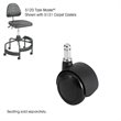 Safco Task Master Carpet Casters -  2