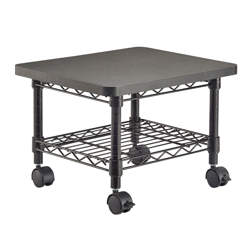 Safco Under-Desk Steel Frame Printer/Fax Stand in Black