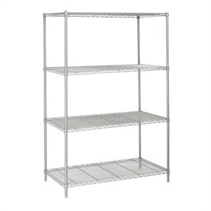 Safco 48&quotx24&quot Industrial Wire Shelving in Gray