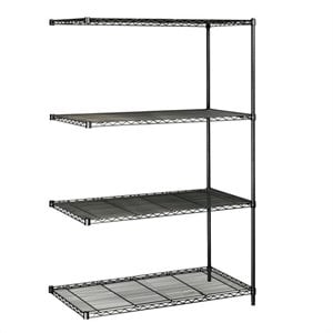 Safco 48&quotx24&quot Industrial Add-On Unit in Black