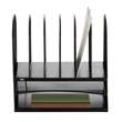 Safco Desk Organizer with USB Charging Port in Black