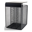 Safco Onyx Solid Top Vertical Hanging Steel Metal Desk Organizer in Black