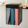 Safco Onyx Solid Top Vertical Hanging Steel Metal Desk Organizer in Black