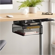Safco Onyx Mountable Hanging Metal Desk Organizer in Black Finish