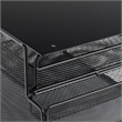 Safco Onyx Mountable Hanging Metal Desk Organizer in Black Finish