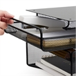 Safco Onyx Mountable Hanging Metal Desk Organizer in Black Finish