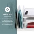 Safco Onyx Steel Metal Desk Organizer in White Finish