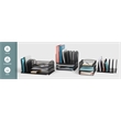 Safco Onyx 3 Tray Steel Metal Desk Organizer in White