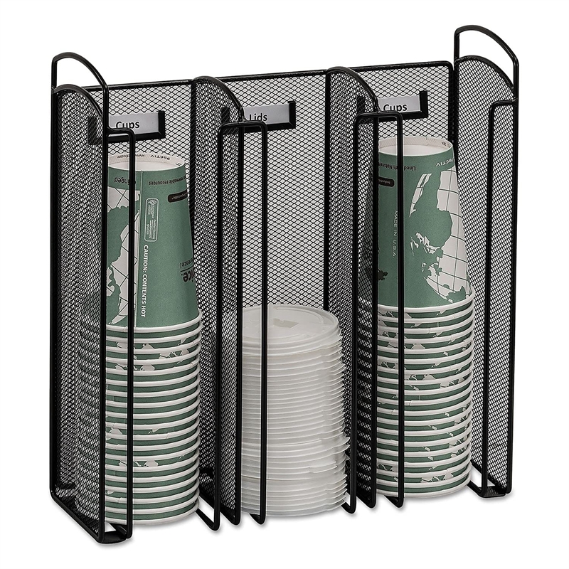 Safco Onyx Cup and Lid Holder in Black