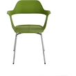 Safco Bandi Shell Stacking Chair in Green (Set of 2)