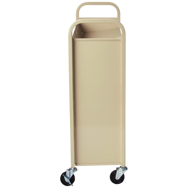 Safco 3 Shelf Book Cart in Sand