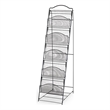 Safco Onyx 5 Pocket Steel Metal Floor Magazine Rack in Black