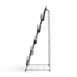 Safco Onyx 5 Pocket Steel Metal Floor Magazine Rack in Black
