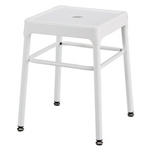 Safco 18&quot Nylon Steel Backless Guest Stool in White