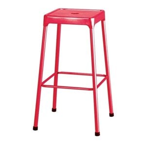 Safco 29&quot Nylon Steel Backless Bar Stool in Glossy Red
