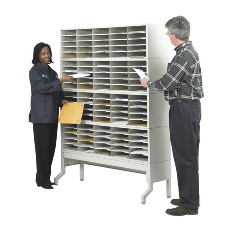 Safco E-Z Sort Satellite Mail Station Base in Black