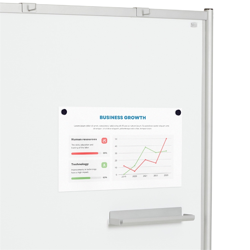 Safco Impromptu Full Whiteboard Screen in Gray