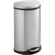Safco Step On Ellipse Receptacle in Stainless Steel