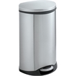 Safco Step On Ellipse Receptacle in Stainless Steel