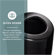 Safco Open Top Receptacle in Black