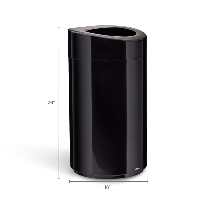 Safco Open Top Receptacle in Black