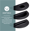 Safco Half Round Receptacle in Black
