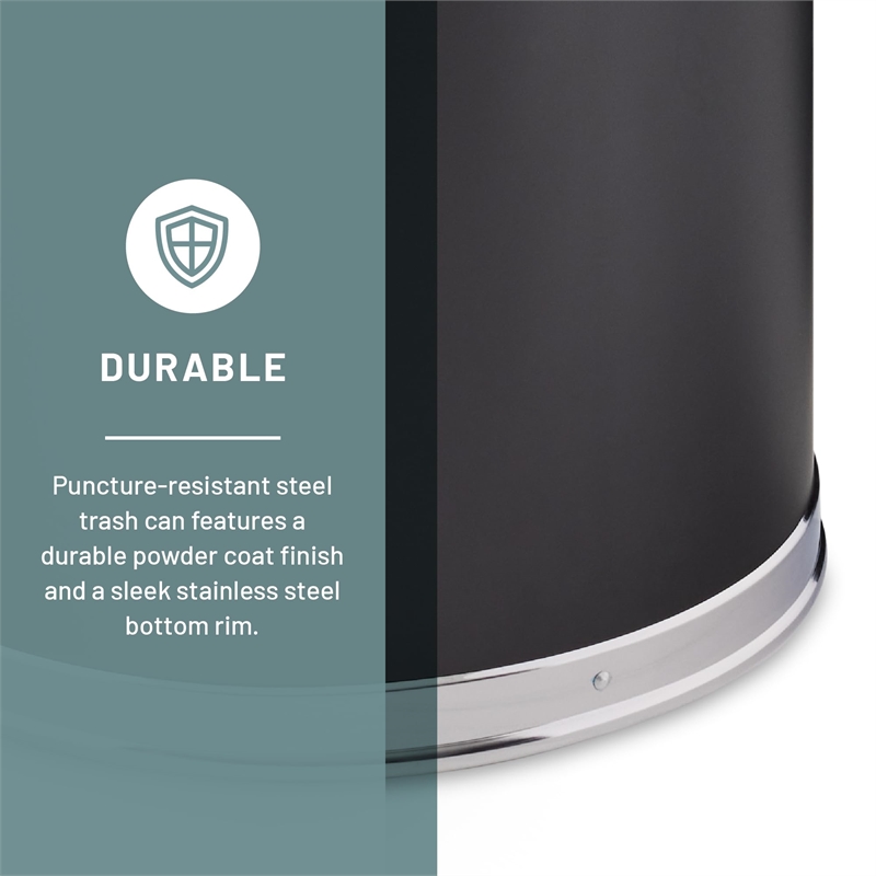 Safco Half Round Receptacle in Black