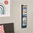 Safco 10-Pocket Black Onyx Magazine Rack