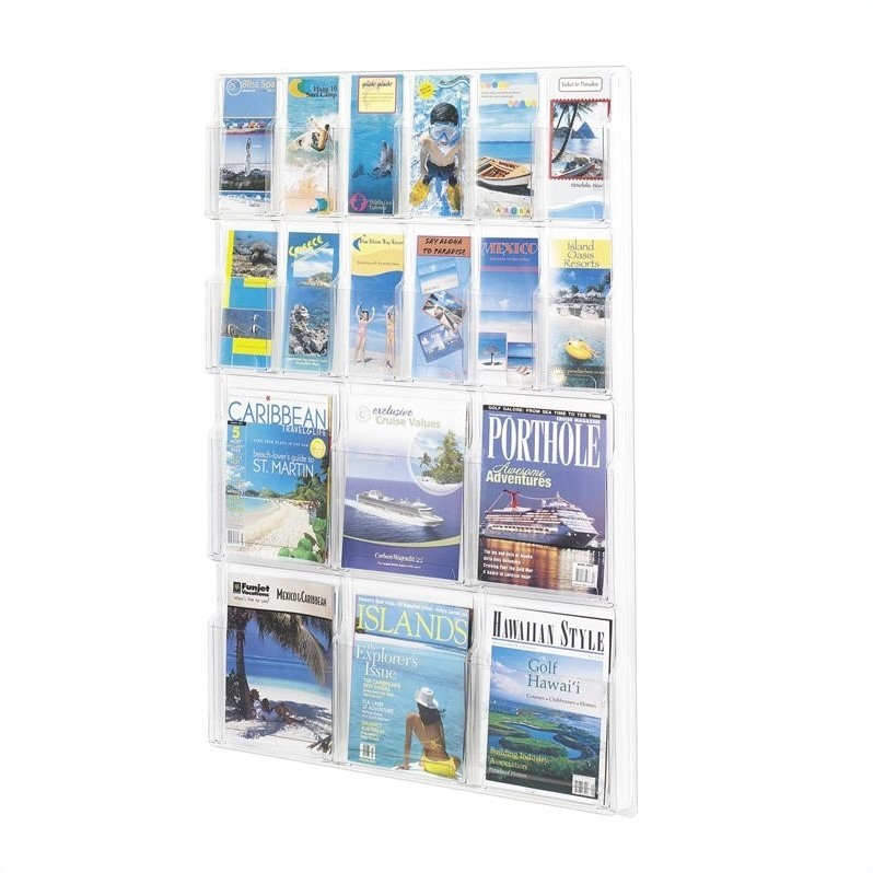 Safco Reveal 6 Magazine and 12 Pamphlet Display