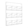 Safco Clear2c 9 Magazine Display