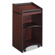 Safco Mahogany Executive Mobile Lectern Podium